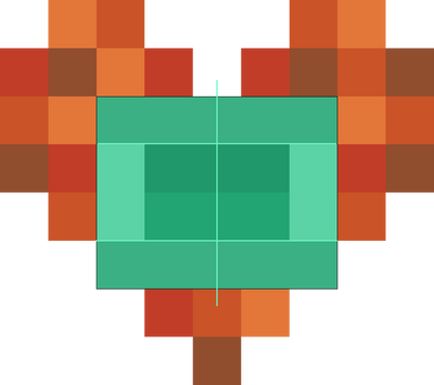 Heart shape around court graphic