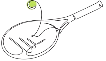 Drawing of tennis racquet