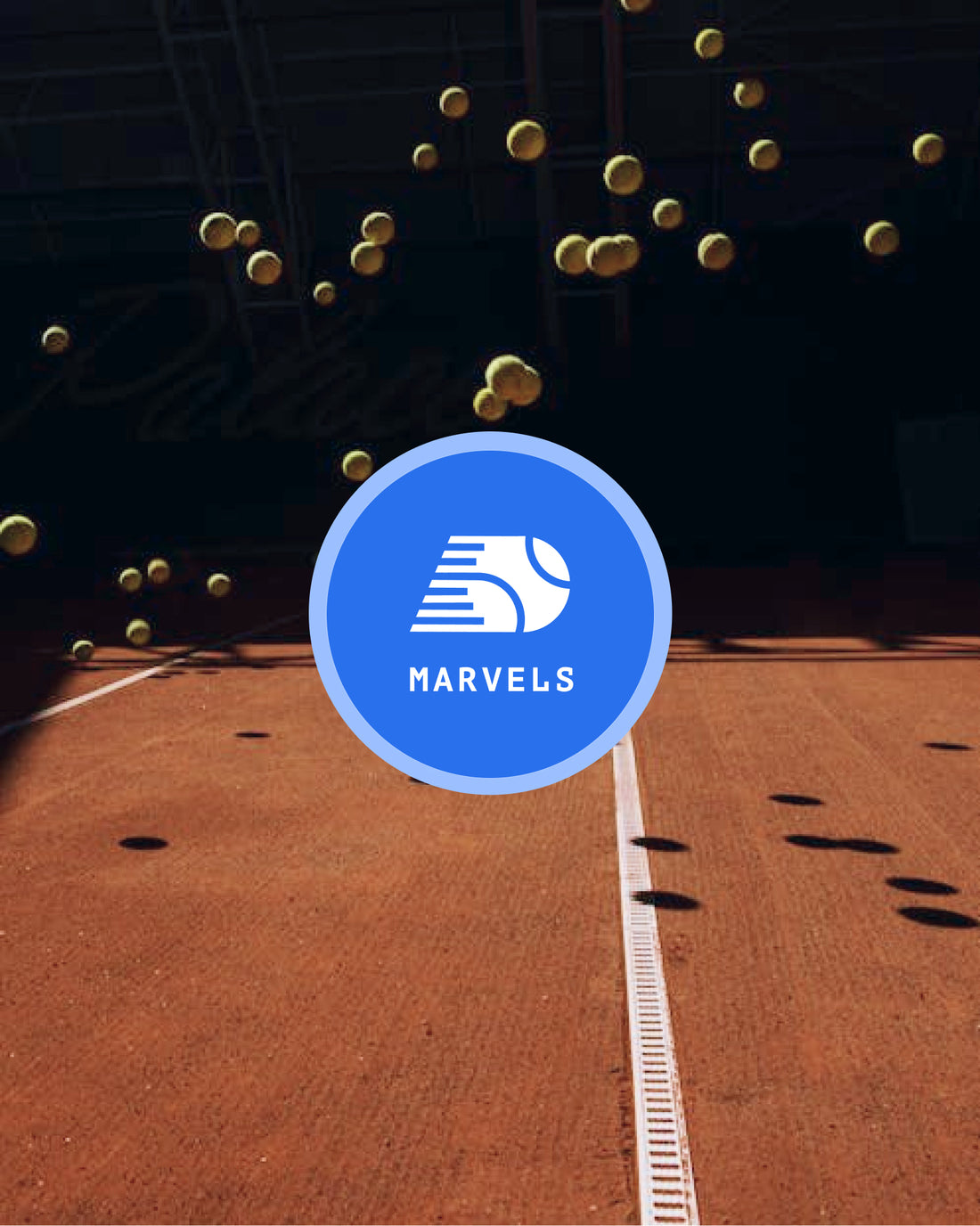 Blue zip tennis sticker graphic