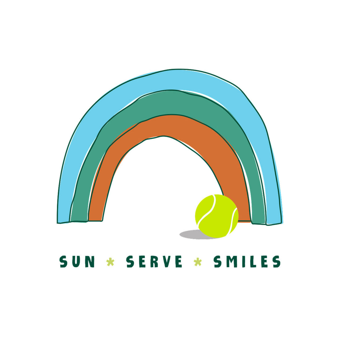 Sun Serve Smiles t-shirt graphic