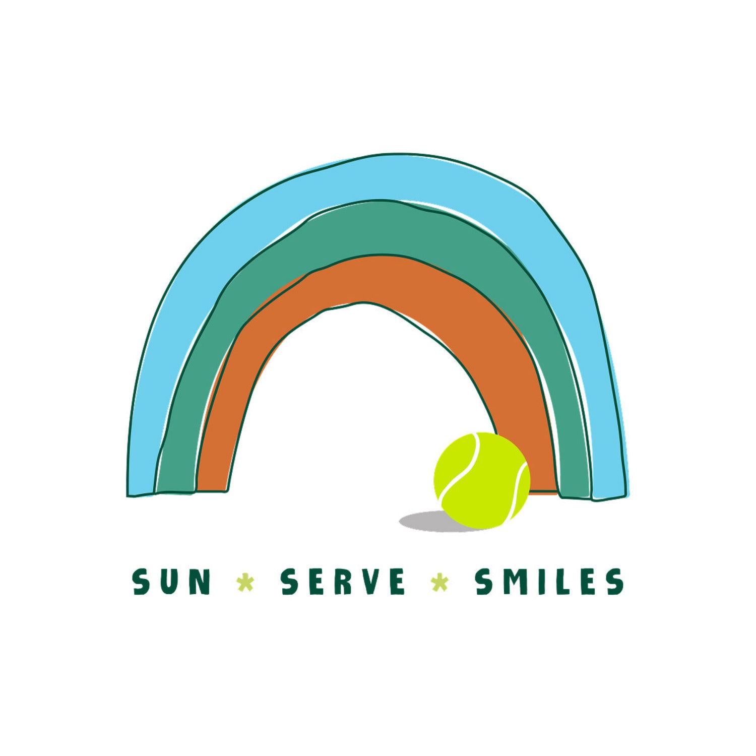 Sun Serve Smiles t-shirt graphic