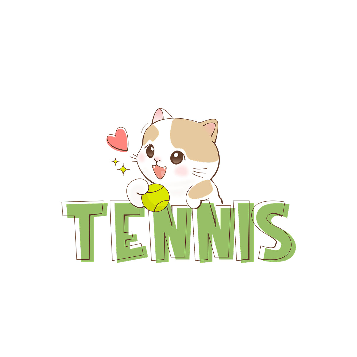 Tennis Cat t-shirt back graphic