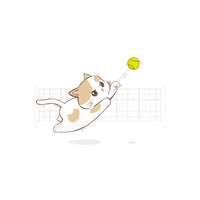 Tennis Cat t-shirt front graphic
