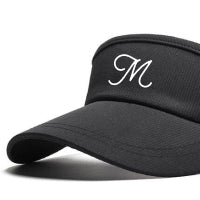 Black visor tennis hat with Marvels logo in white thumbnail 2